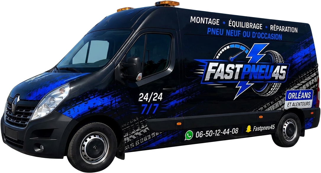Atelier mobile FAST PNEU 45 pour le montage de pneus à domicile à Orléans